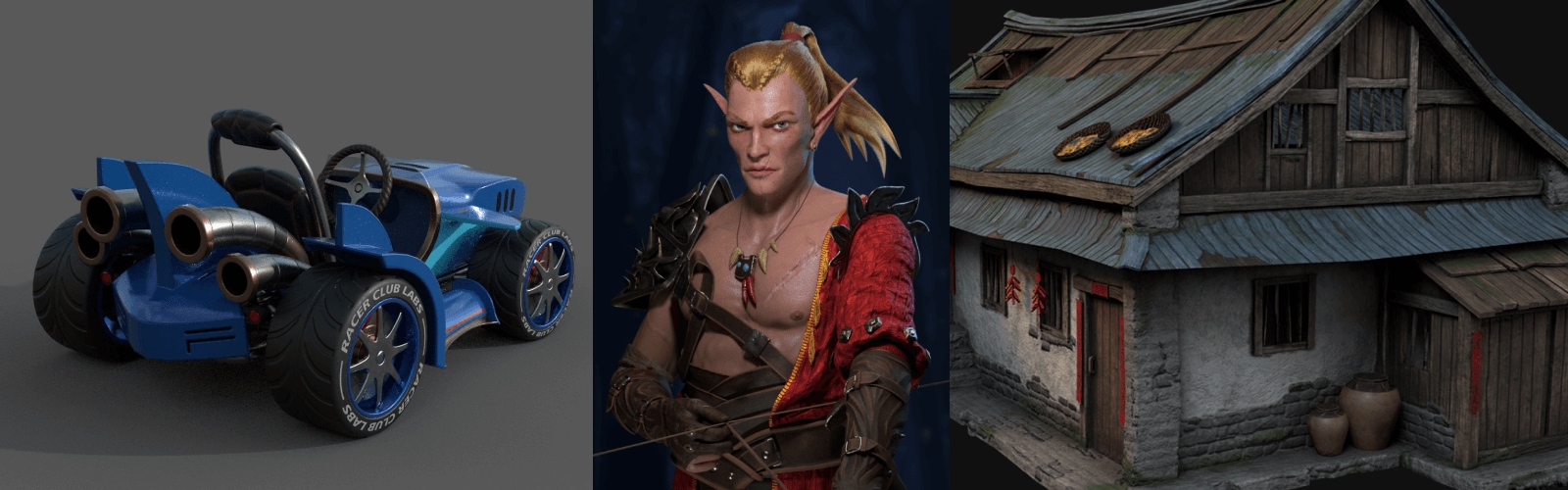 3D Artwork examples — game art & animation