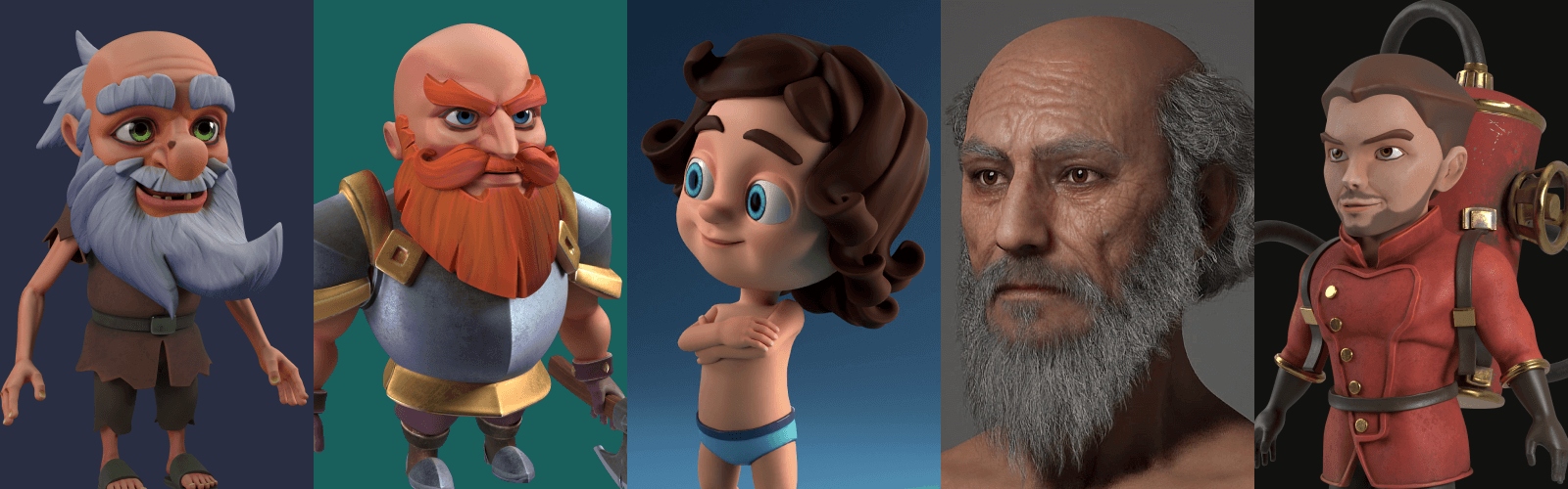 3D Characters examples — game art & animation