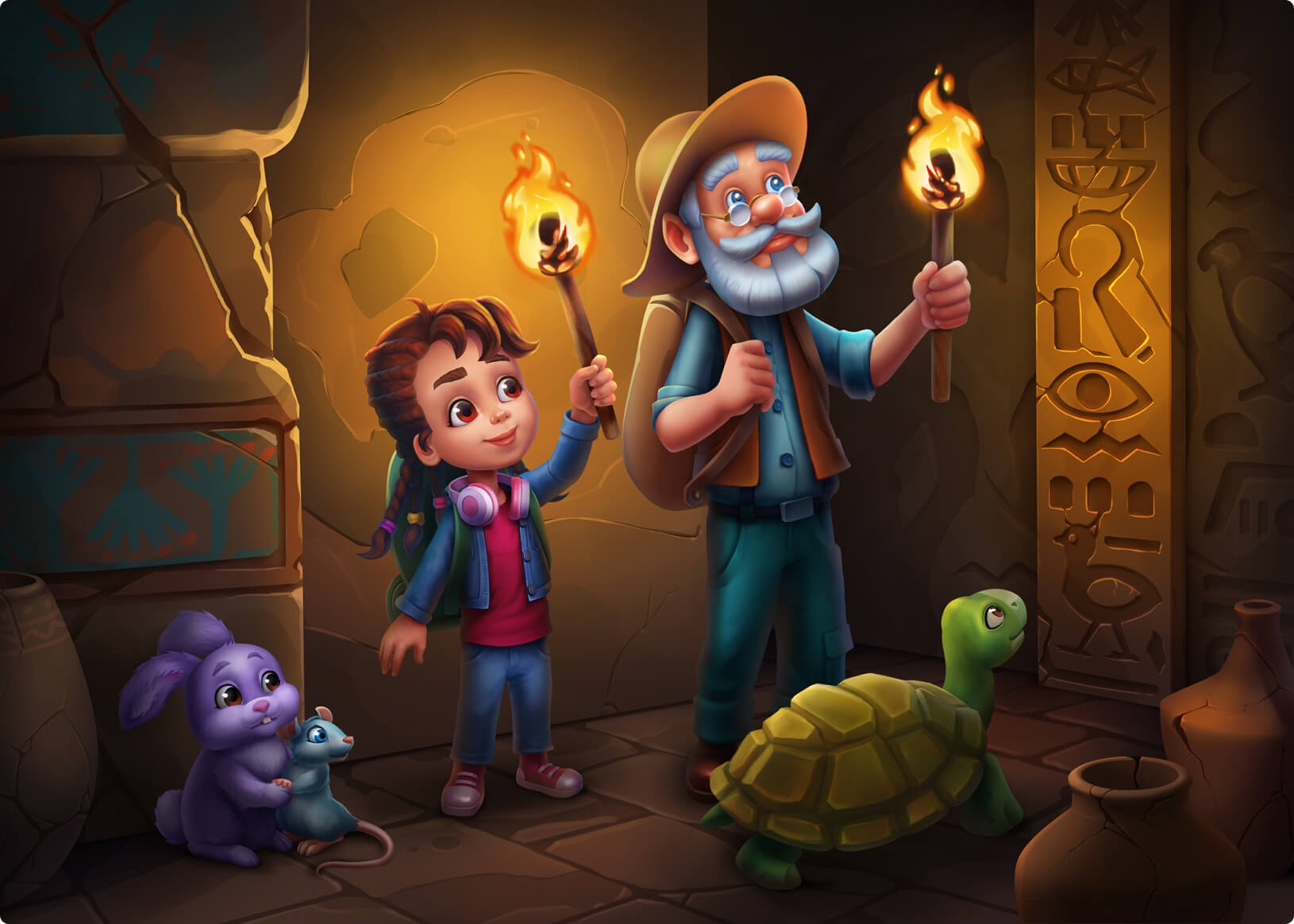 Hey Drops: Game artwork, illustrations, character design