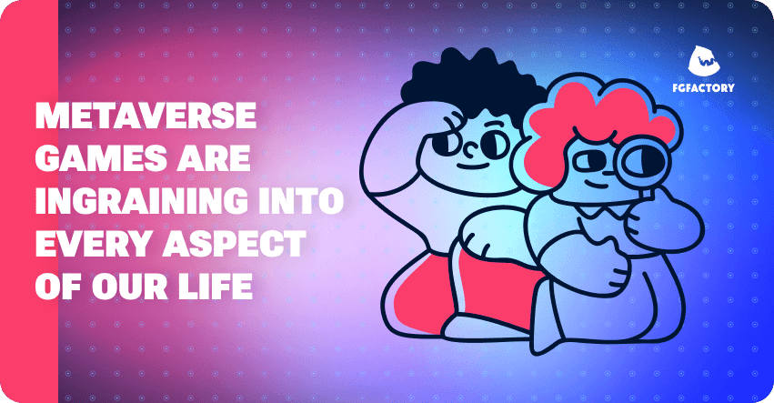 Concept illustration of the future of metaverse games
