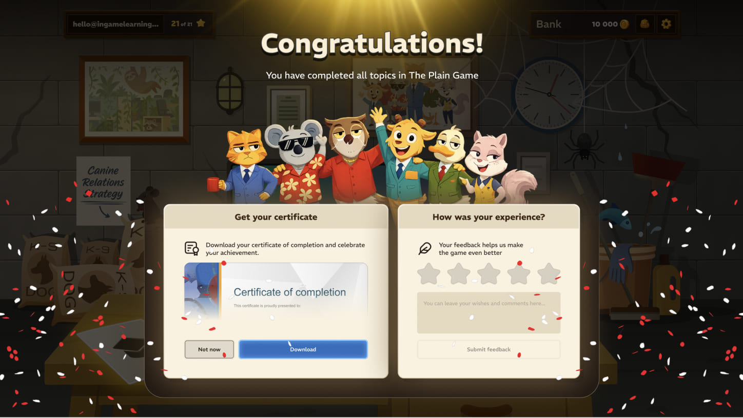 Gamified web experiences